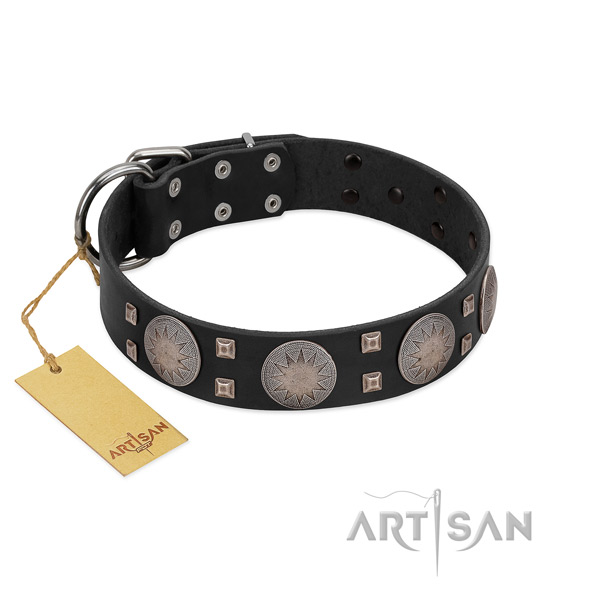 Reliable FDT Artisan leather dog collar