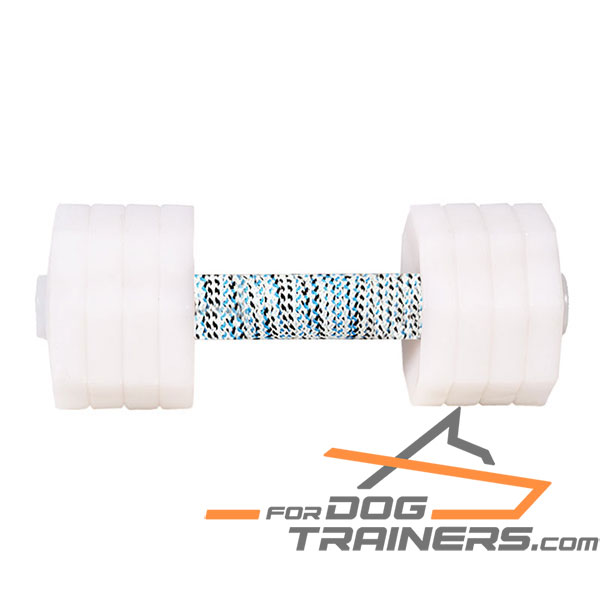 Wooden Dog Dumbbell with 8 Removable Plates