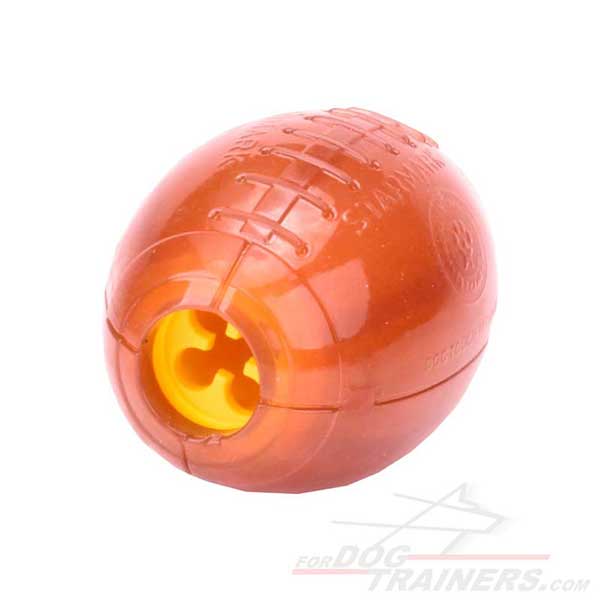 Treat dispensing dog toy ball