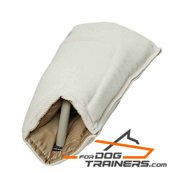 Eco-safe French Linen Dog Bite Sleeve with Strong Handle 