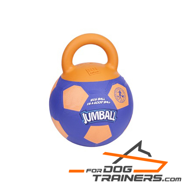 Rubber Dog Basketball Toy with Handle for Challenging Activities