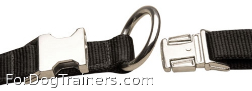 Open buckle of this nylon dog collar