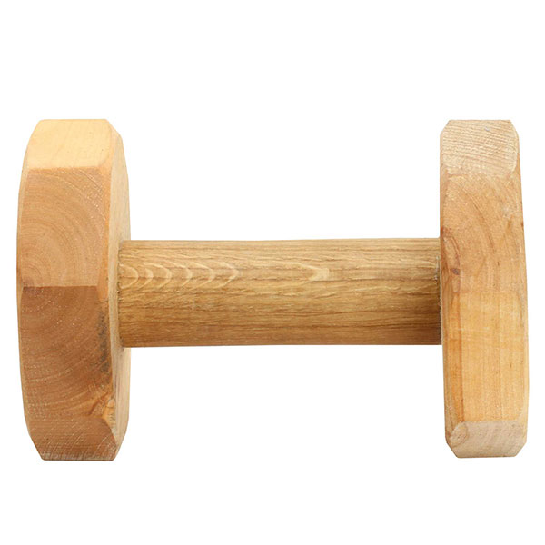 Wooden dog dumbbell for retrieve training